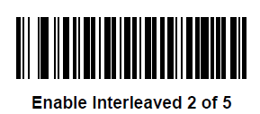 Interleaved 2 of 5 barcodes inschakelen voor LS-, LI- en DS-scanners