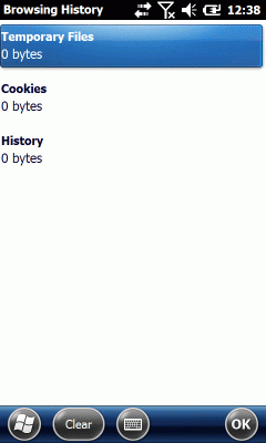Internet Explorer 모바일 캐시 쿠키, 기록, 임시 파일을 지우는 방법