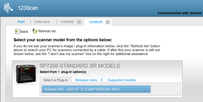 123Scan no puede acceder a SP7208