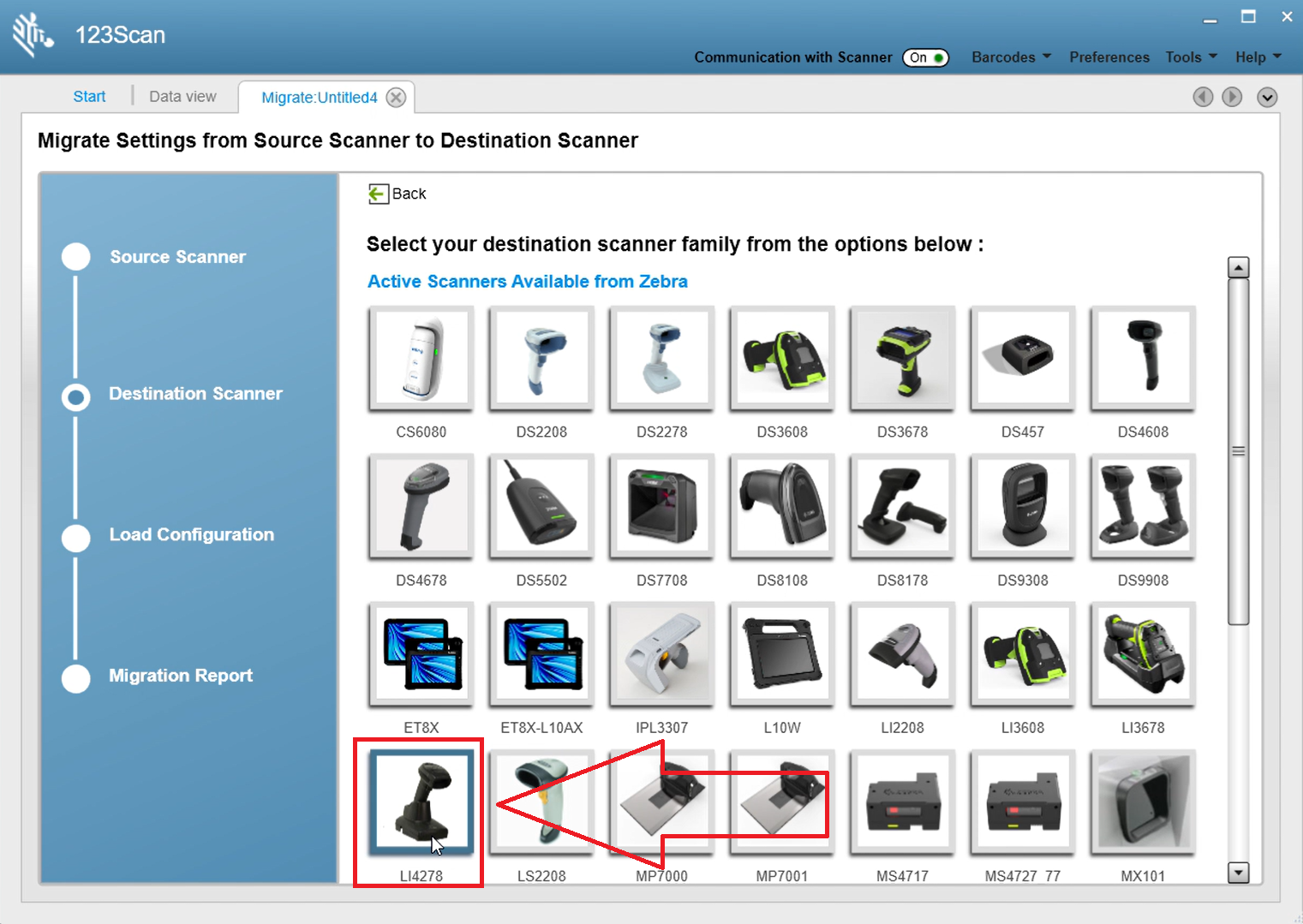 123Scan を使用してスキャナ設定をあるユニットから別のユニットに移行する
