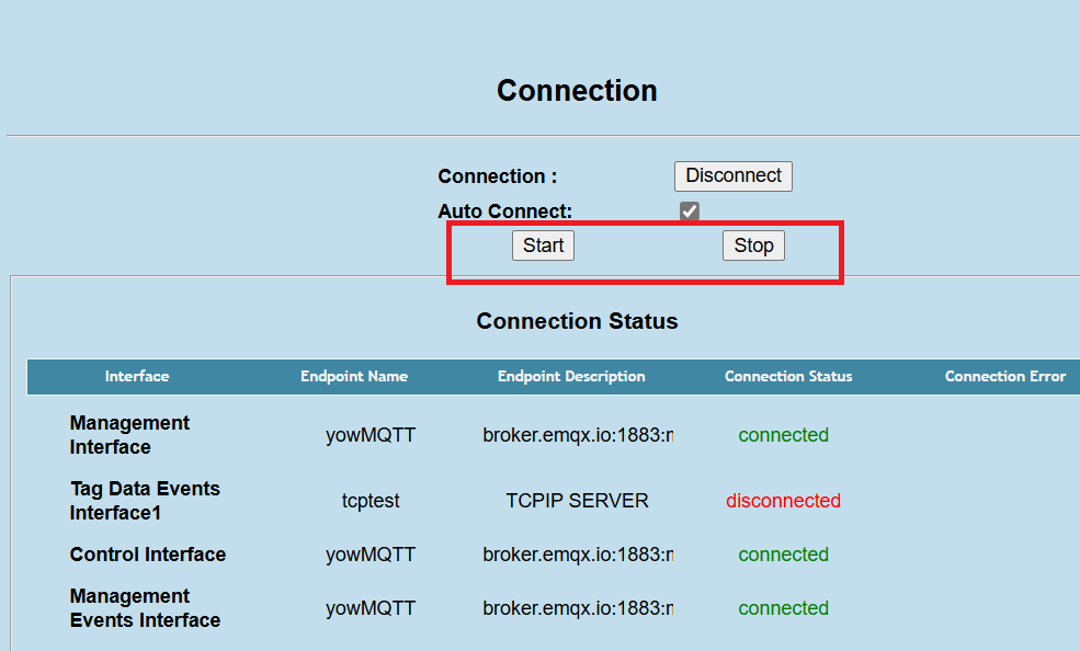 Start and Stop Inventory without Postman for IoT Connector