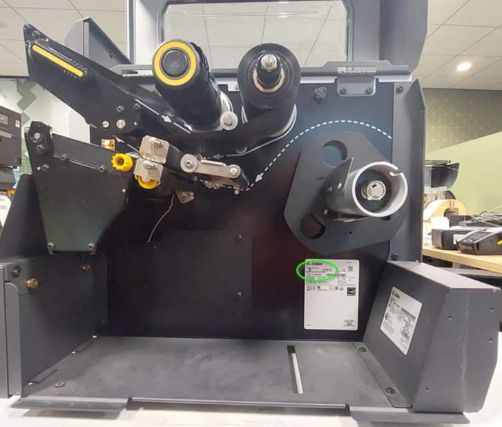 Zoek serienummer: industriële printers