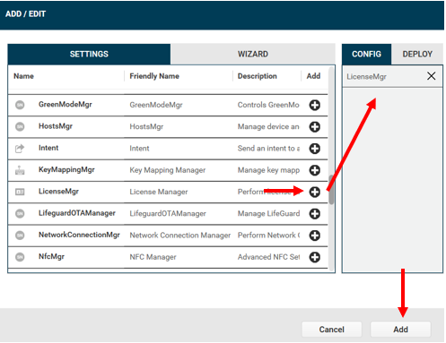 Activate or Release a License Using StageNow?