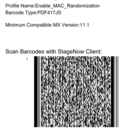 Enable MAC Randomization via StageNow