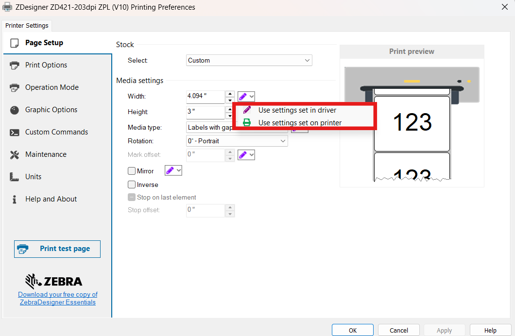 Usar siempre la configuración del controlador