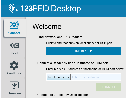 使用 123RFID Desktop 配置 RF 模式