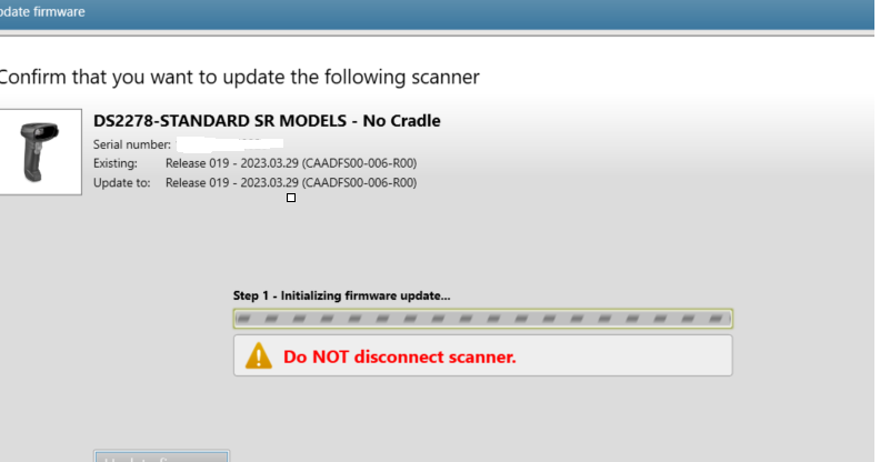 Updating Zebra Scanner Firmware Using the 123Scan Utility Paired over ...