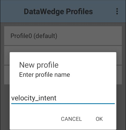 Velocity 클라이언트용 DataWedge Intent를 사용하여 스캐너에 직렬로 연결하는 VC80x 및 VC83 Android