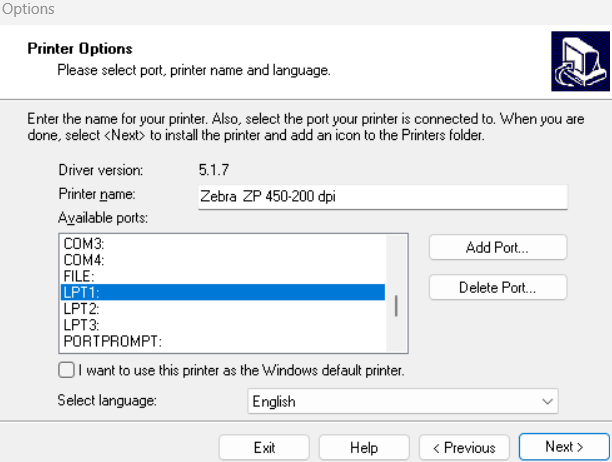 Installing Zebra ZP230 Printer Drivers on a Windows PC