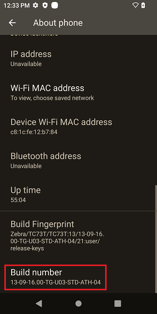6490 Платформа TC53, TC58, TC73, TC78 Обязательные обновления пакетов ...