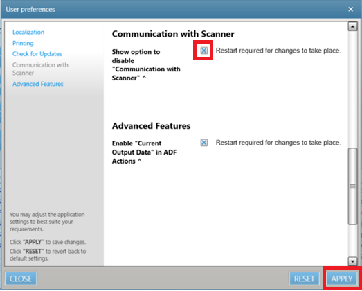 Disconnecting Scanner Communication without Exit 123Scan