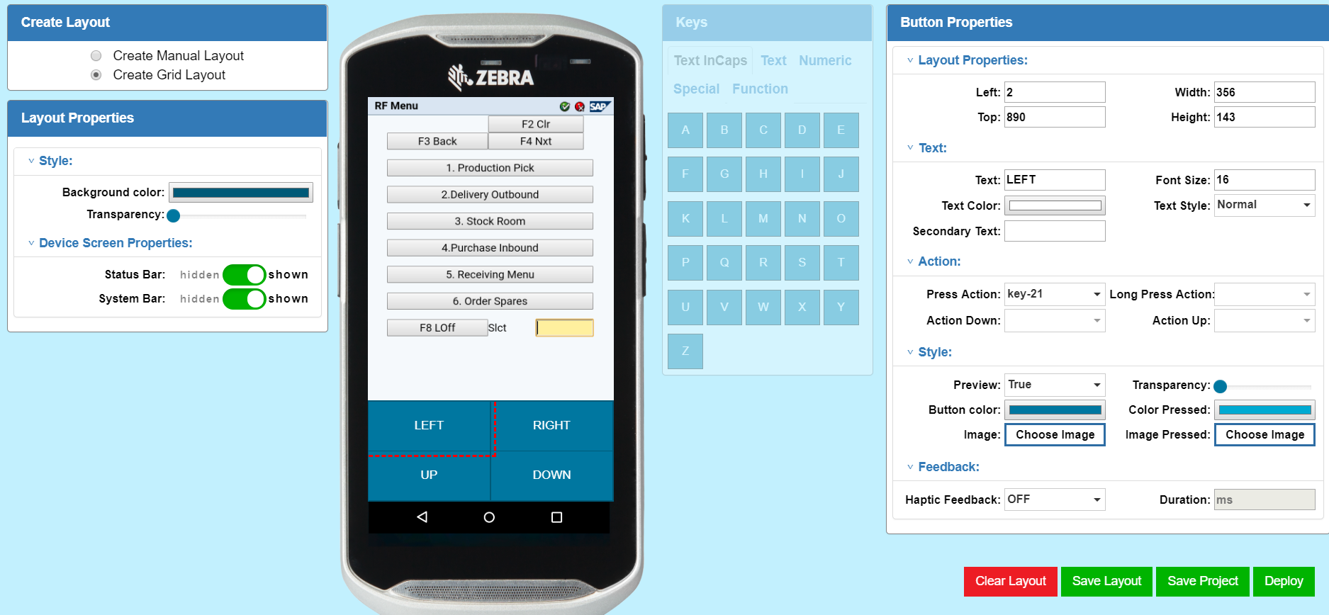Enterprise Keyboard (EKB): Adding Cursor Keyes on Custom Layout