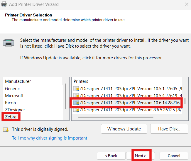 Print Width Limitation for Zebra Printer Driver