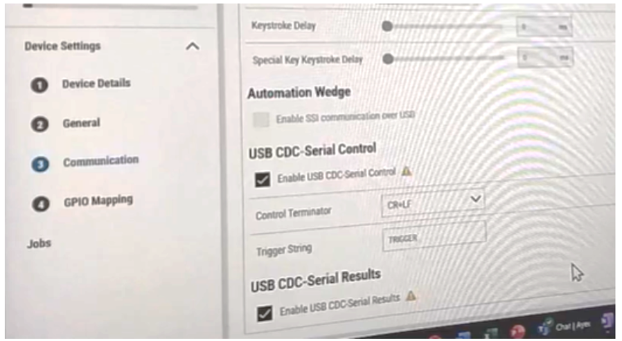 Cómo activar el escáner FS10 mediante el control serial USB CDC