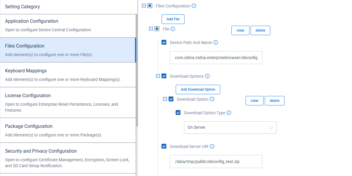 Delivering the Bundled ebconfig.zip File for the Enterprise Browser (EB ...