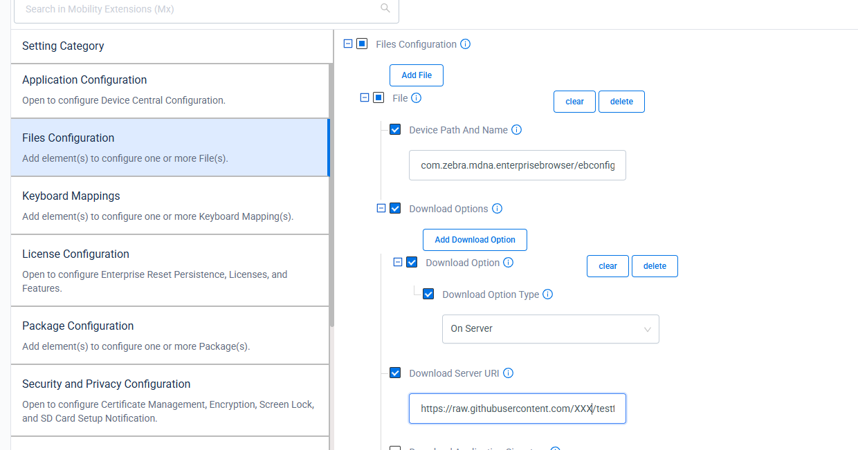 Delivering the Bundled ebconfig.zip File for the Enterprise
