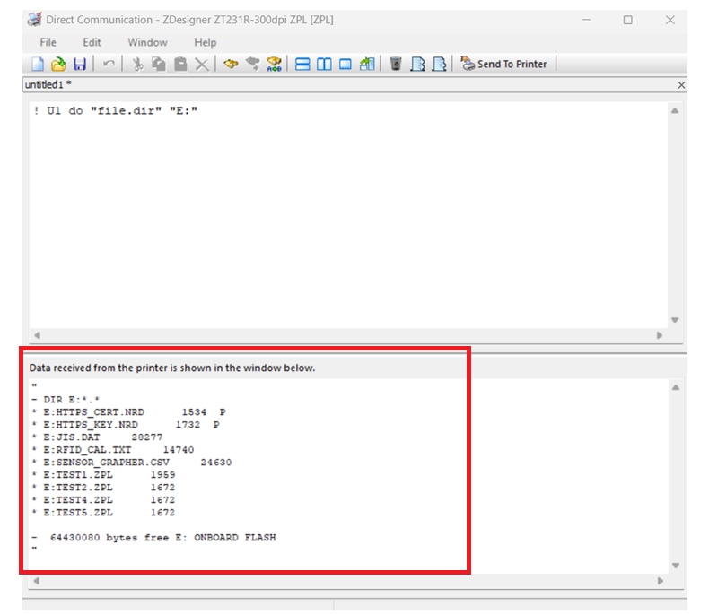 Elimina più file nella memoria flash integrata (E:)