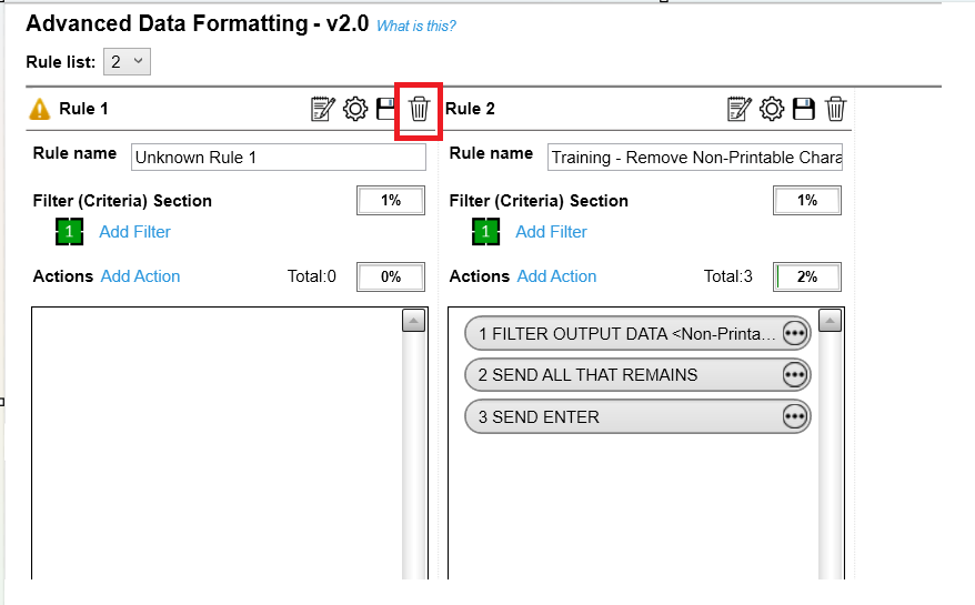 ADF Rules Removes All Non-Printable Characters