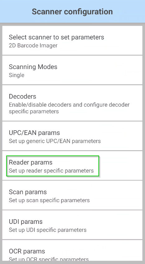 DataWedge: 1D Inverse Barcode Decodering inschakelen