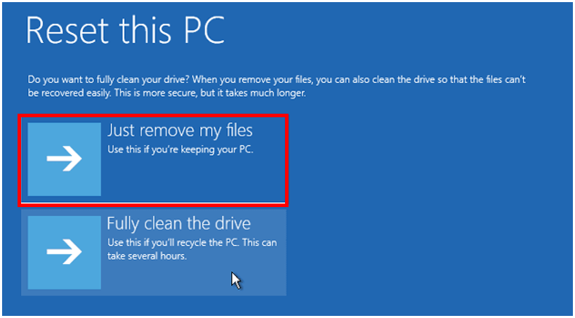 Performing Factory Reset on Windows Tablets