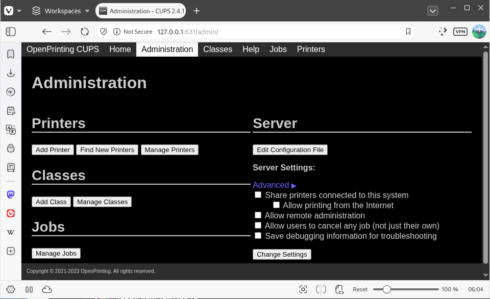 Linuxでの ZC シリーズ カード プリンタ ドライバのインストール
