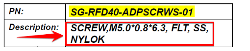 Replacement Screw Part Number and Size for the RFD40 eConnex Adapter ...