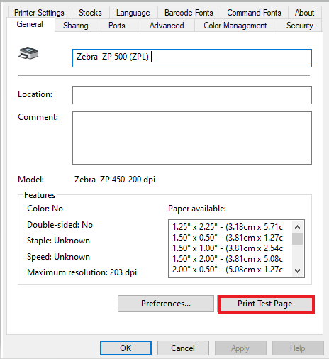 Installing Zebra ZP500 or ZP505 Printer Driver on a Windows PC