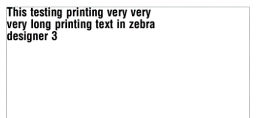 在 ZebraDesigner 3 上创建将换行文本的字段