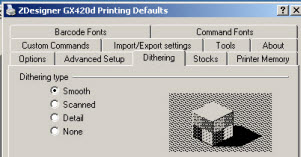 ZDesigner Driver Additional Tabs Descriptions