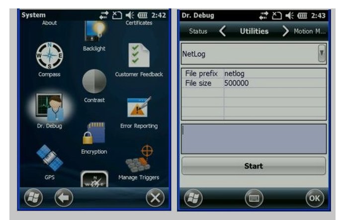 Capture 'Wi-Fi Config' Debug voor Omnii-apparaten