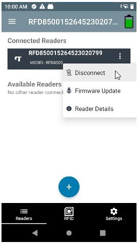 Configuring 123RFID Mobile to Use RFD8500 Reader Defined