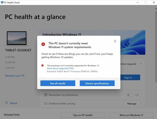 Compatibilidade do Windows 11 com ET51 e ET56