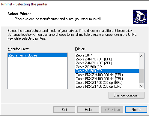 Instalación del controlador de impresora Zebra ZP500 o ZP505 en una PC ...