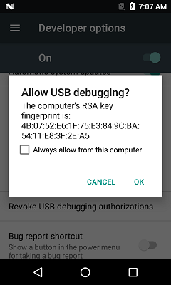 Zebra Android デバイスでの ADB のセットアップと構成