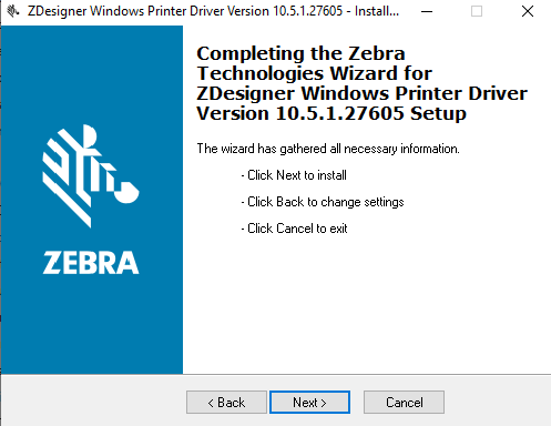 Instalar impressoras Zebra usando o driver ZDesigner para Windows v10