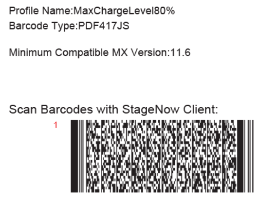 StageNow: Set Maximum Charge