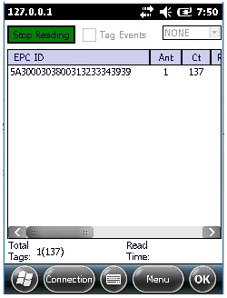 Windows Embedded Handheld 6.5 用Zebra RFID アプリケーションを使用して RFID タグに書き込みを行う