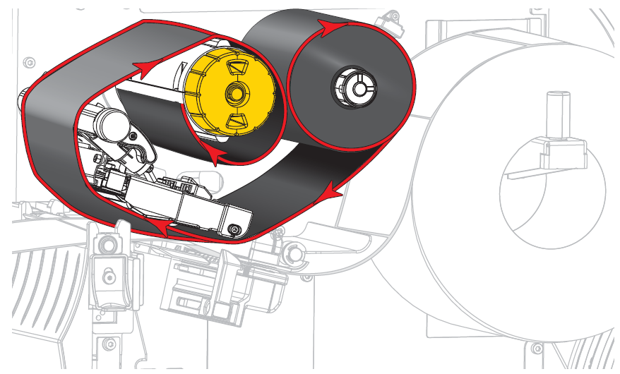 Loading the Ribbon Into ZT411 and ZT421 printers