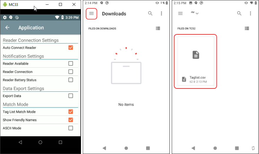 Ativando o Modo de Lista de Tags no 123RFID Mobile