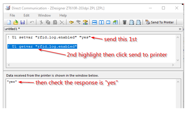 Zebra Setup Utilities を使用して RFID データ ログを有効にして取得する