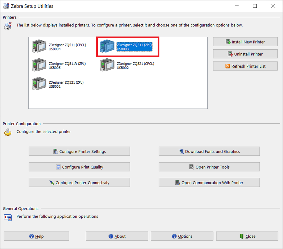 Zebra Link-OS Printer: Performing Factory Reset