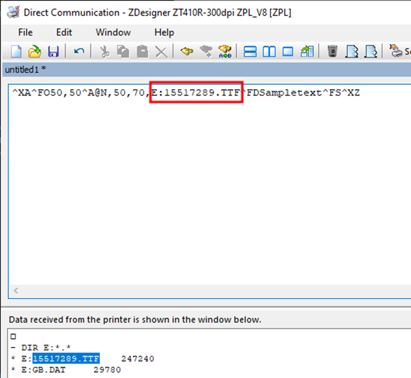 ZDesigner V10を使用してWindowsフォントをプリンターにダウンロードする