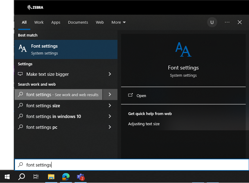 ZDesigner V10を使用してWindowsフォントをプリンターにダウンロードする