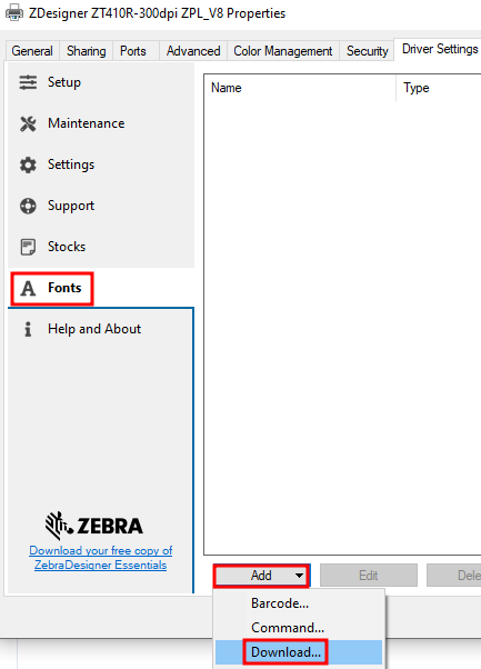 Como baixar fontes do Windows para uma impressora usando o