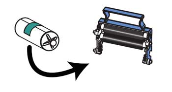 ZXP Series 8 Installing or Replacing the Cleaning Rollers/Cartridge