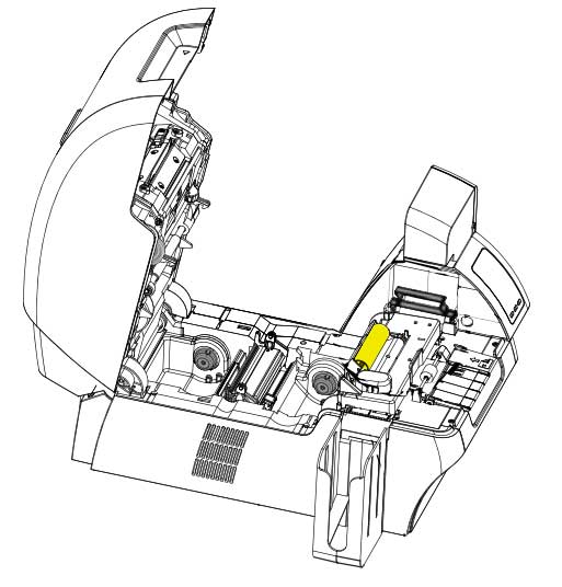 みるページ ZXP Series 8 Installing or Replacing the Cleaning Rollers/Cartridge