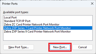 ZXP Series 7 and Series 9 Network Port Monitor